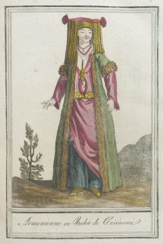 Costumes de Différents Pays, 'Armenienne en Habit de Cérémonie', c1797. Creator: Jacques Grasset de Saint-Sauveur.