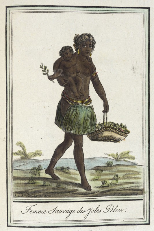 Costumes de Differents Pays, 'Femme Sauvage des Ysles Pelew', c1797. Creator: Jacques Grasset de Saint-Sauveur.
