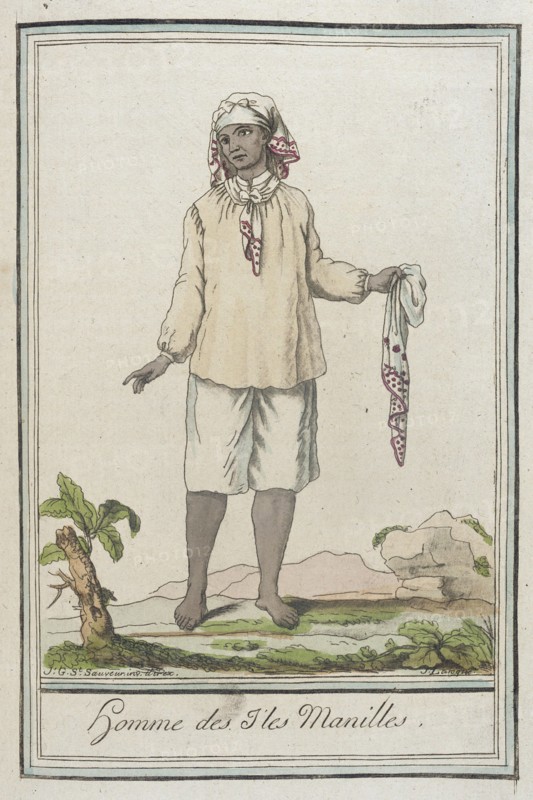 Costumes de Différents Pays, 'Homme des I'les Manilles', c1797. Creator: Jacques Grasset de Saint-Sauveur.