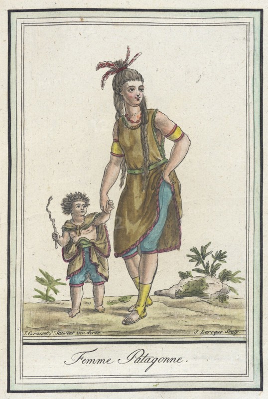 Costumes de Différents Pays, 'Femme Patagonne', c1797. Creator: Jacques Grasset de Saint-Sauveur.