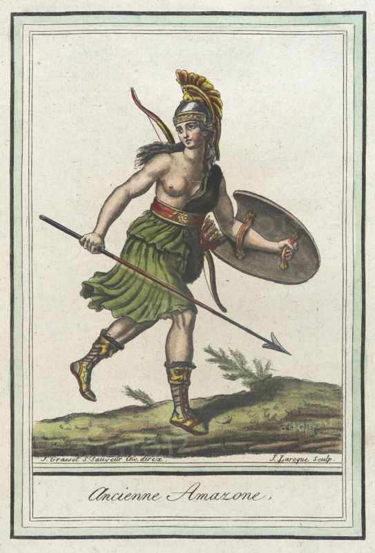 Costumes de Différents Pays, 'Ancienne Amazone', c1797. Creator: Jacques Grasset de Saint-Sauveur.