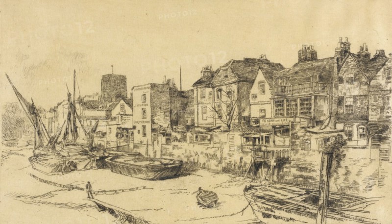 Adam and Eve, Old Chelsea, 1879. Creator: James Abbott McNeill Whistler.
