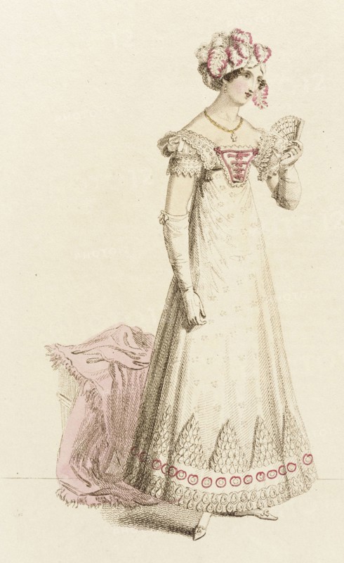 Fashion Plate (English Evening Dress), 1820. Creator: John Bell.