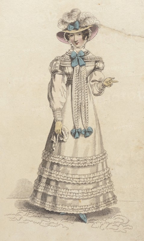 Fashion Plate (Walking Dress), 1824. Creator: John Bell.