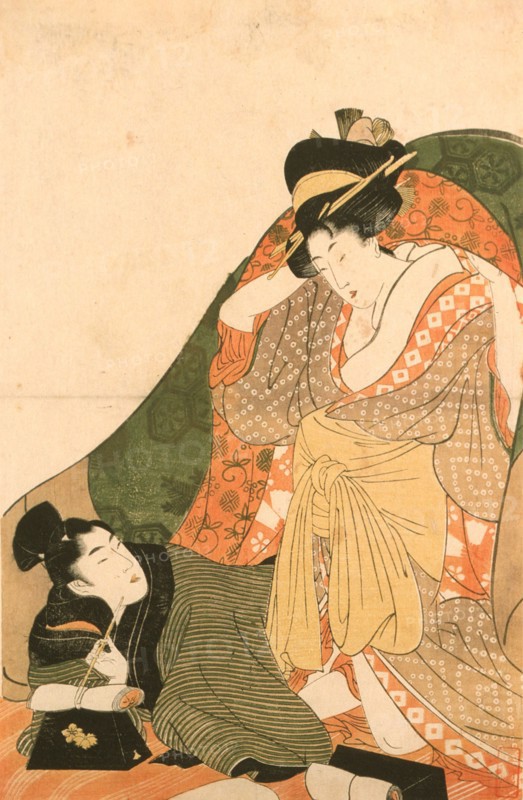 Lovers under a Futon, c1800. Creator: Kitagawa Utamaro.