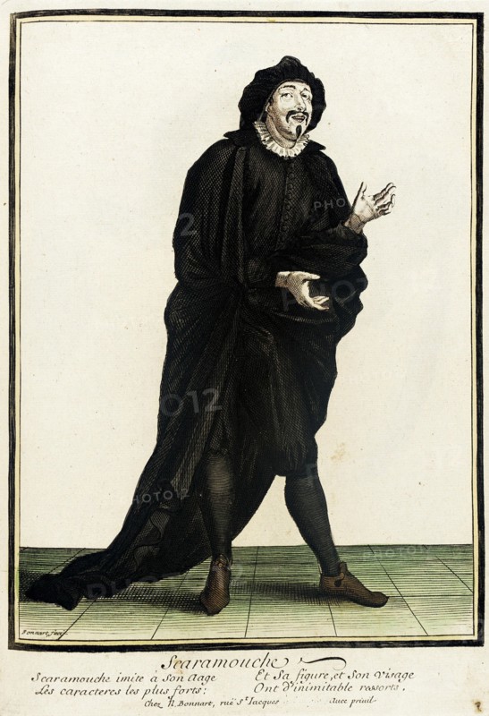Recueil des modes de la cour de France, 'Scaramouche', between c1678 and c1693. Creator: Nicolas Bonnart.