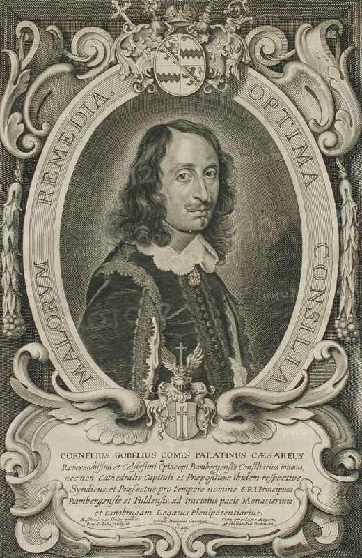 Cornelius Gobelius, Bishop of Bamberg, 1648. Creator: Pieter de Jode II.
