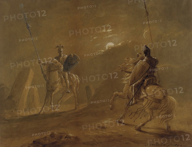 Knight's Encounter, 1855. Creator: Robert Walter Weir.