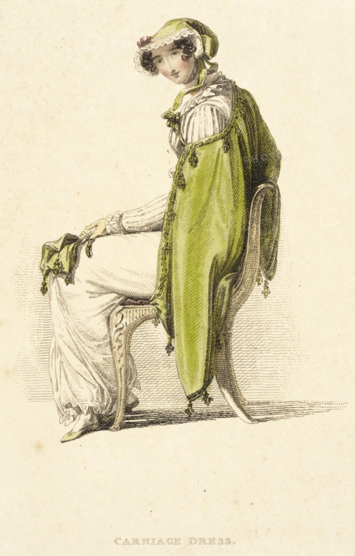 Fashion Plate (Carriage Dress), 1813. Creator: Rudolph Ackermann.