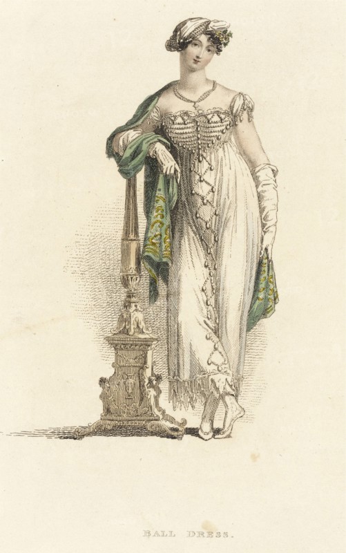 Fashion Plate (Ball Dress), 1813. Creator: Rudolph Ackermann.
