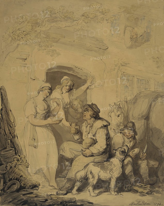 A Stop at the Inn, 1794. Creator: Thomas Rowlandson.