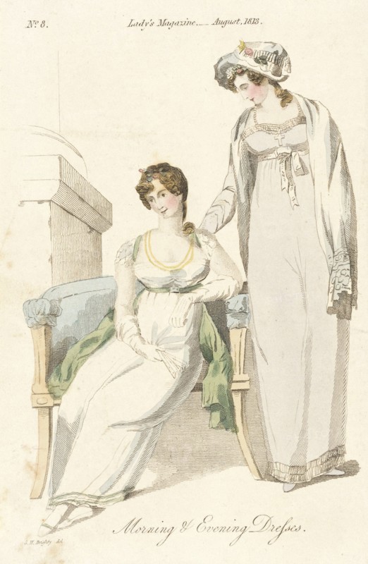Fashion Plate (Morning and Evening Dresses), 1813. Creator: Unknown.