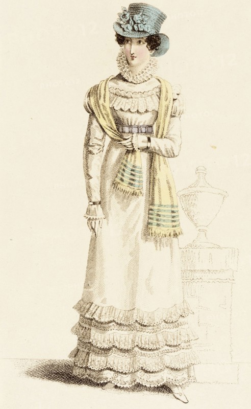 Fashion Plate (Parisian Walking Dress), c1824. Creator: Unknown.