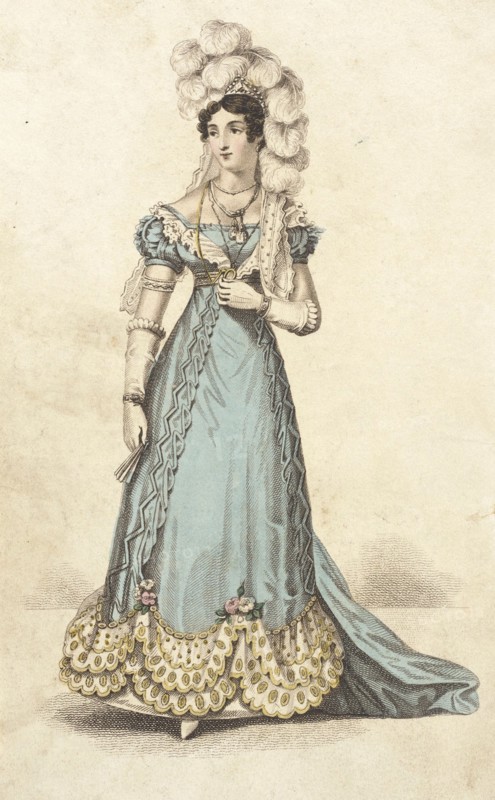 Fashion Plate (Court Dress), 1824. Creator: Unknown.