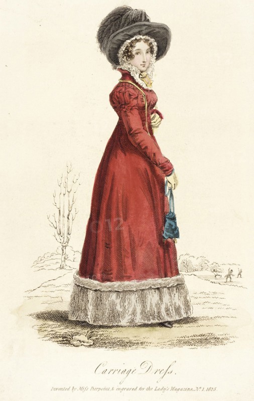 Fashion Plate (Carriage Dress), 1825. Creator: Unknown.