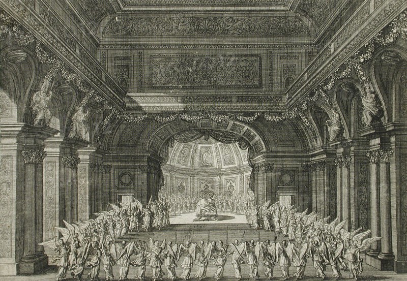 Angels Surrounding a Royal Personage in Bed, 18th century. Creator: Unknown.