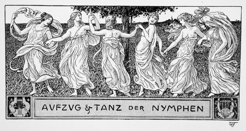 Procession and dance of the nymphs, c1898. Creator: Wilhelm Volz.