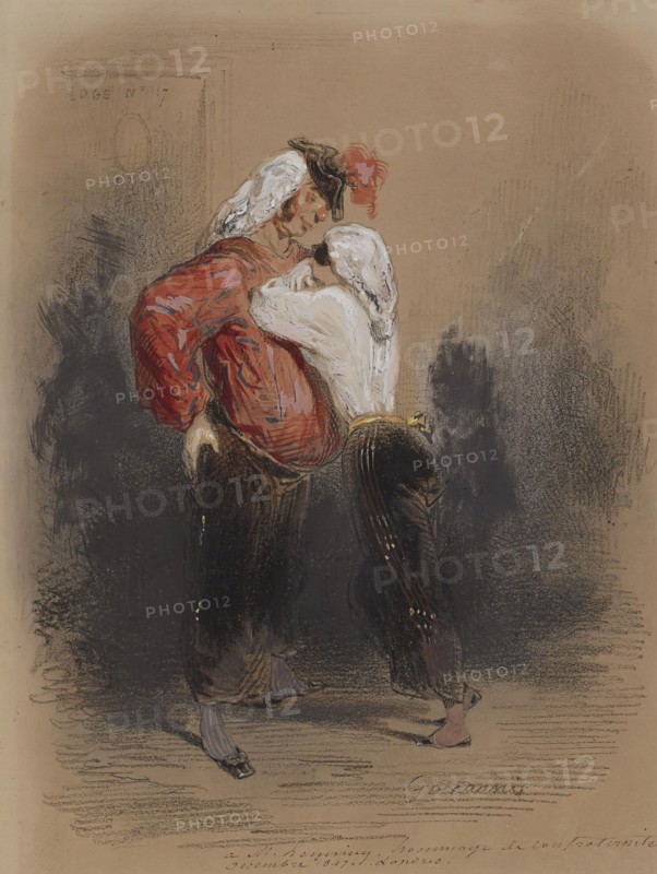 Man and Woman in Fancy Dress, 1847. Creator: Paul Gavarni.