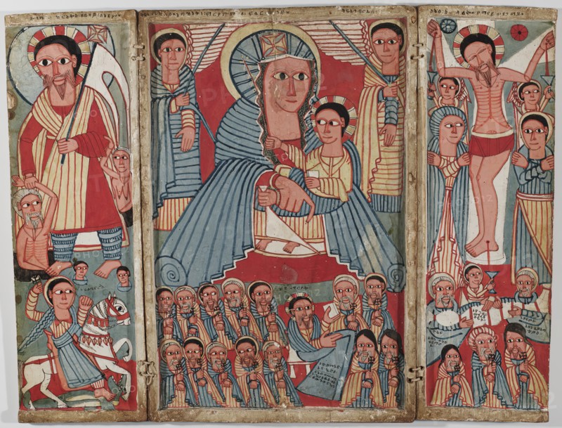 The Virgin and Child with Archangels, Scenes from the Life of Christ, and Saints, early 17th century Creator: Unknown.