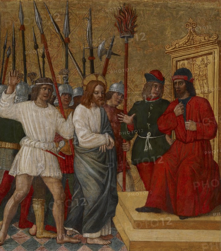 Christ Before Caiaphas, 1470-1475. Creator: Antonio della Corna.