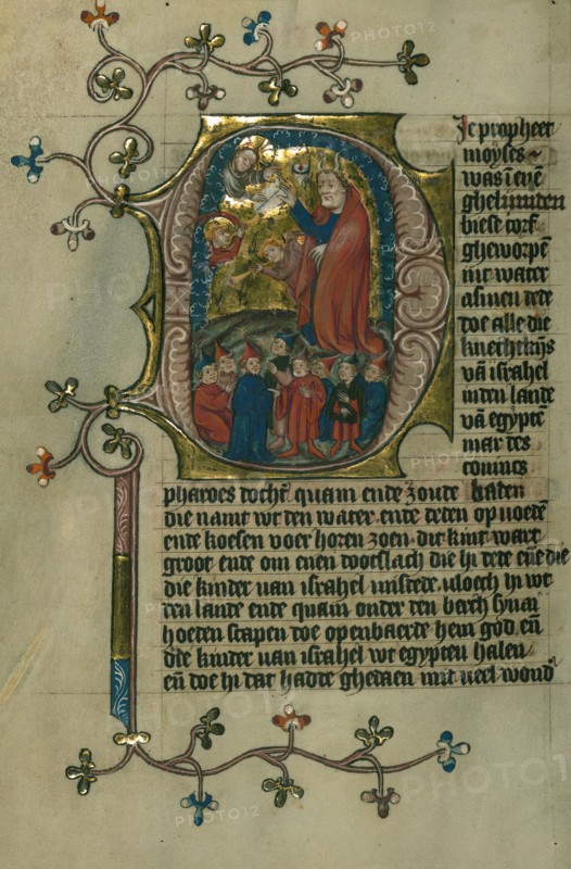 Moses Receives the Ten Commandments, 1400-1404. Creator: Unknown.