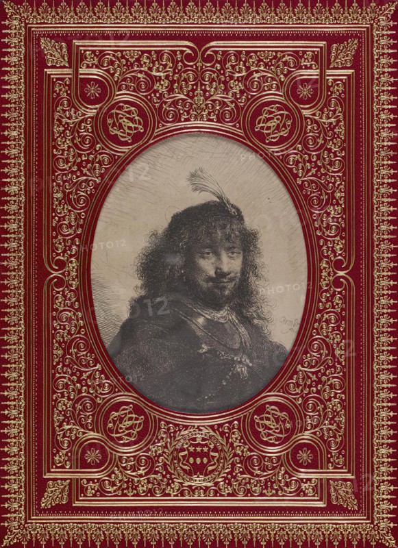Cover of a book of prints by Rembrandt, 1900. Creator: Léon Gruel.
