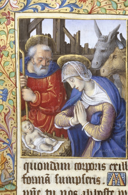 Joseph and Mary with the infant Jesus, late 15th century.  Creators: Jean Poyet, Workshop of Jean Poyer.
