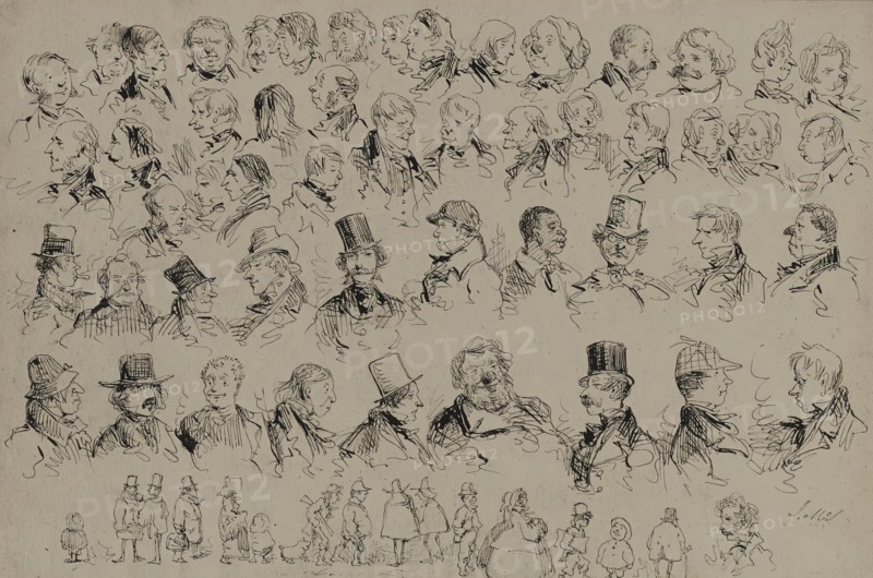 Heads and Figures of Various Types of People, c1859. Creator: John McLenan.