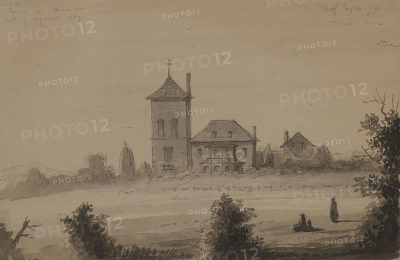Country Seat of Reverdy Johnson, mid 19th century. Creator: Alfred Jacob Miller.