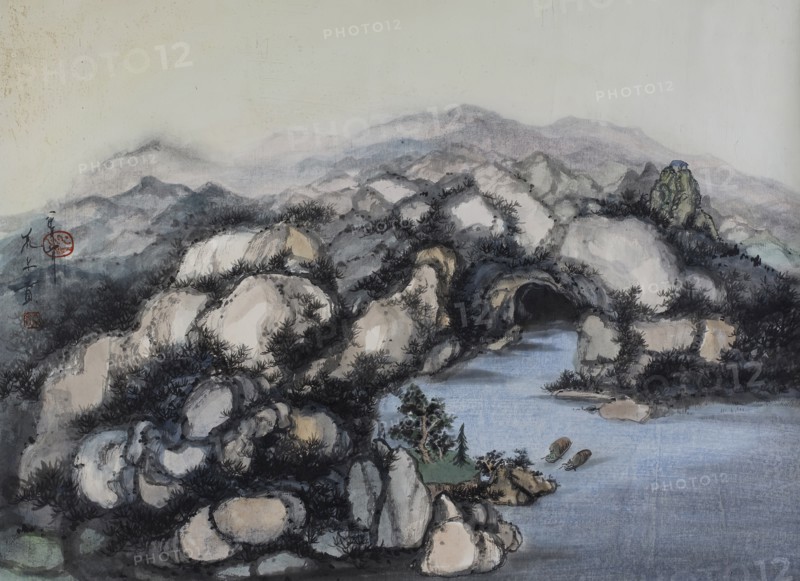 Grotto with Two Boats, 1987. Creator: Minol Araki.