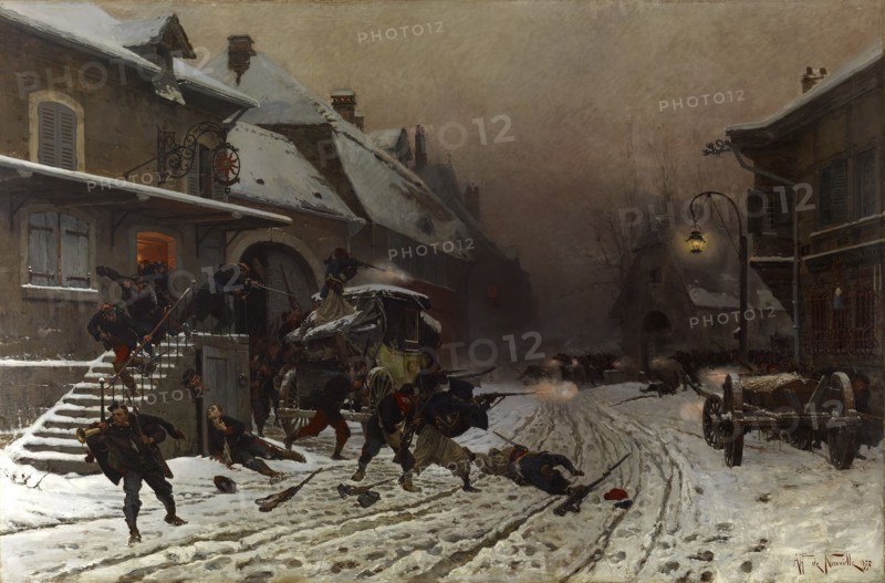 The Attack at Dawn, 1877. Creator: Alphonse de Neuville.