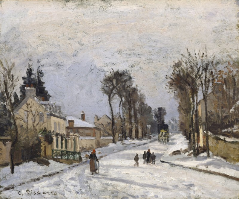 Route to Versailles, Louveciennes, 1869. Creator: Camille Pissarro.