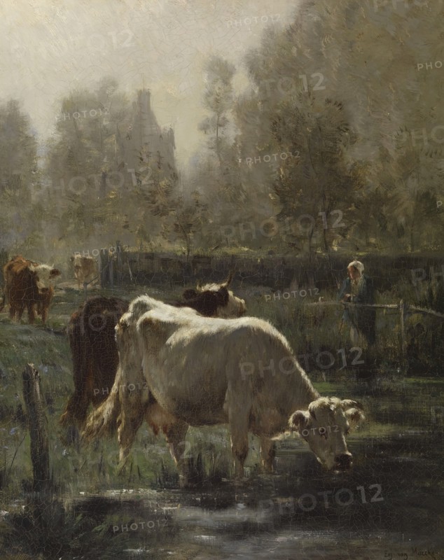 Early Morning, mid 19th century. Creator: Emile van Marcke de Lummen.