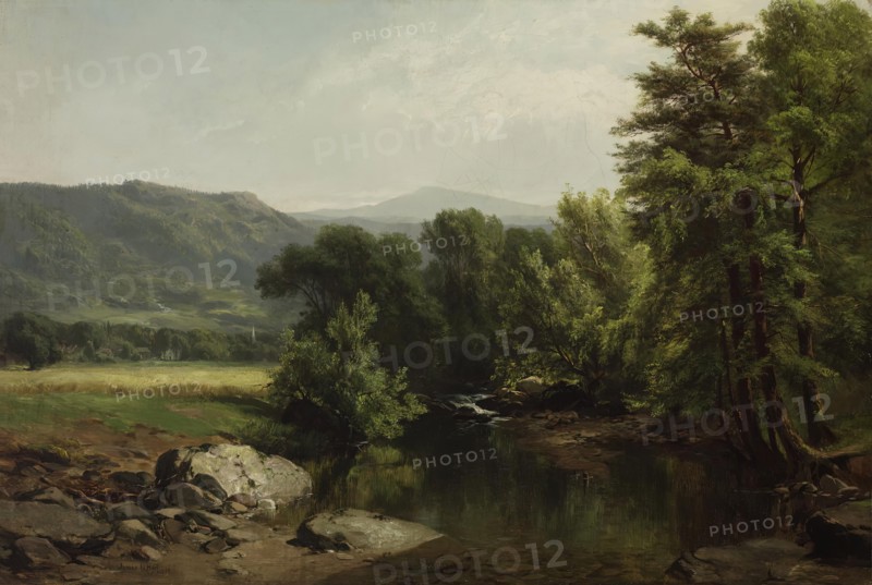 Hudson River Landscape, 1858. Creator: James McDougal Hart.