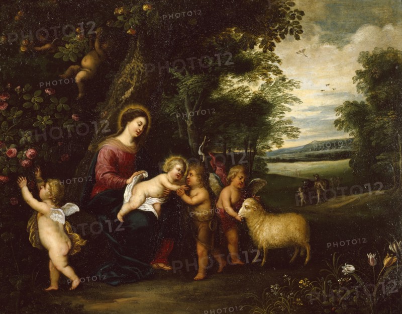 Holy Family Departing for Egypt, c1625. Creator: Pieter van Avont.