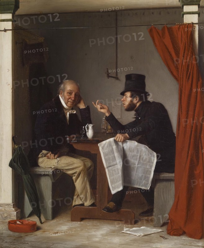 Politics in an Oyster House, 1848. Creator: Richard Caton Woodville.