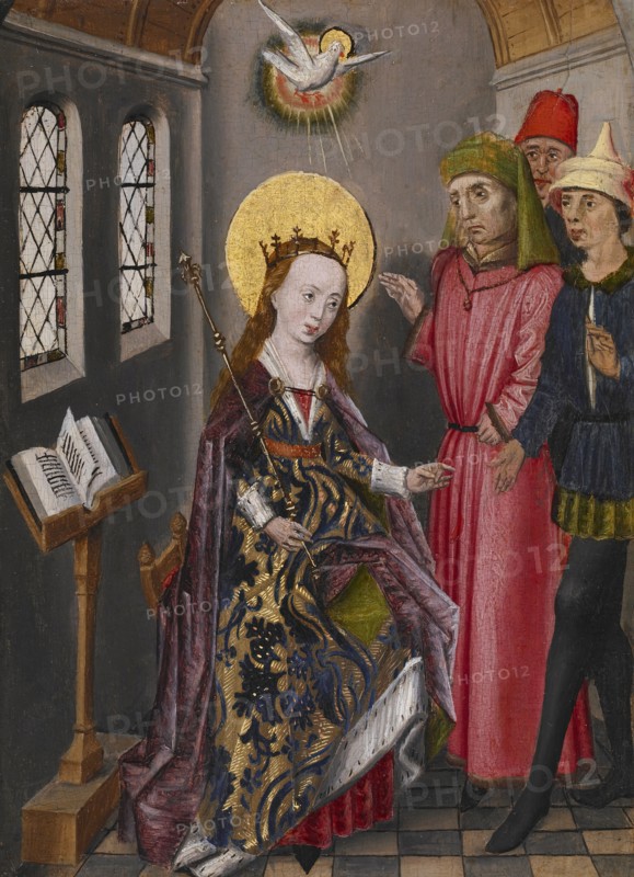 Part of an Altarpiece with Three Scenes from the Life of Saint Catherine, c1480. Creator: Unknown.