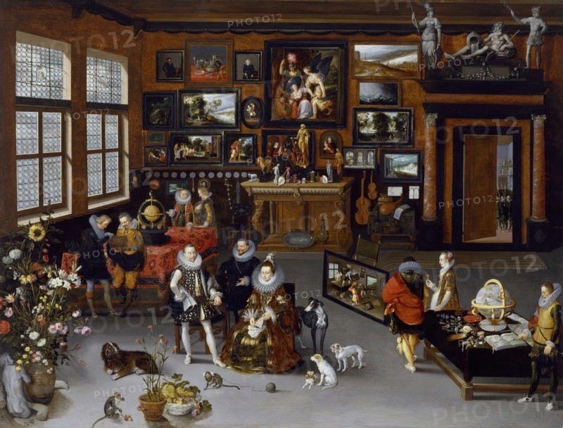The Archdukes Albert and Isabella Visiting the Collection of Pierre Roose, c1621-1623. Creator: Hieronymus Francken II.