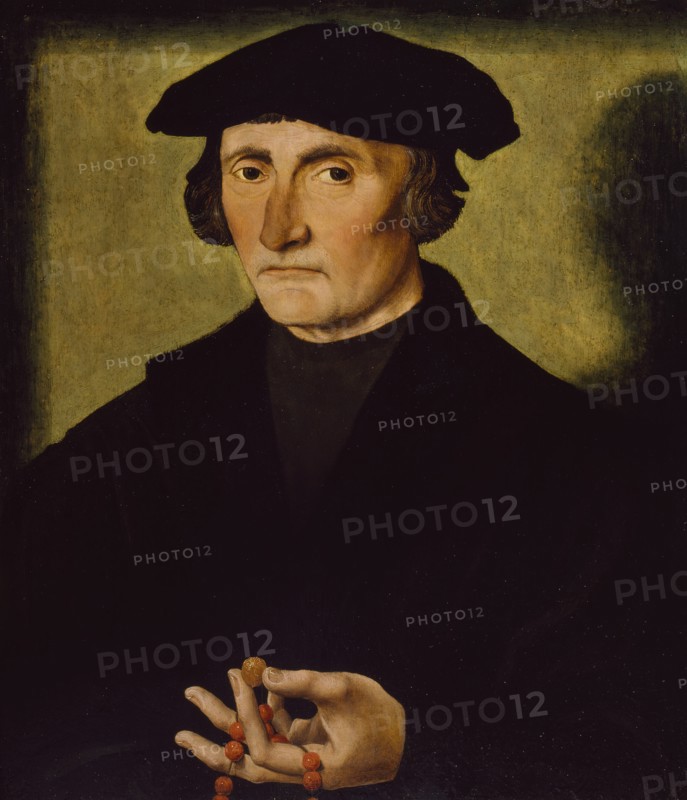 Portrait of a Man Holding a Rosary, 1510-1520. Creator: Unknown.