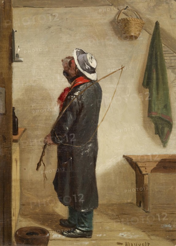 Warming Up (Coachman Drinking), c1865. Creator: Charles Felix Blauvelt.