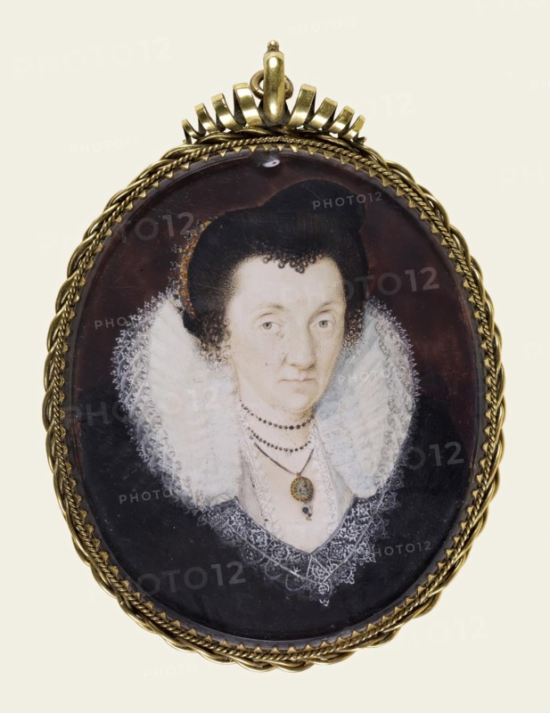 Lady Anne Bacon, c1600. Creator: Isaac Oliver I.