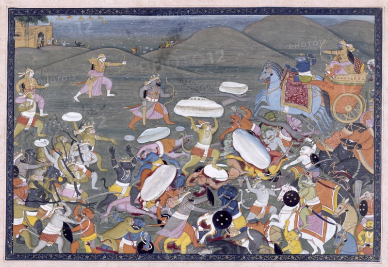 Lakshmana Fights Indrajit, 1775-1800. Creator: Unknown.