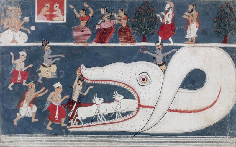 Krishna Kills Aghasura, 1675-1700. Creator: Unknown.