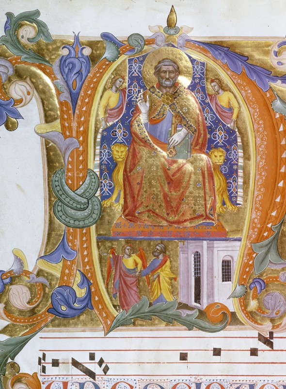 Illuminated initial letter, c1380. Creator: Cenni di Francesco di Ser Cenni.