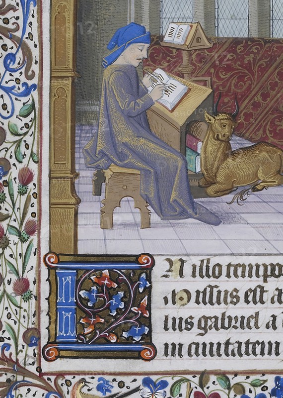 Scribe, from a Book of Hours, c1470.  Creator: Unknown.