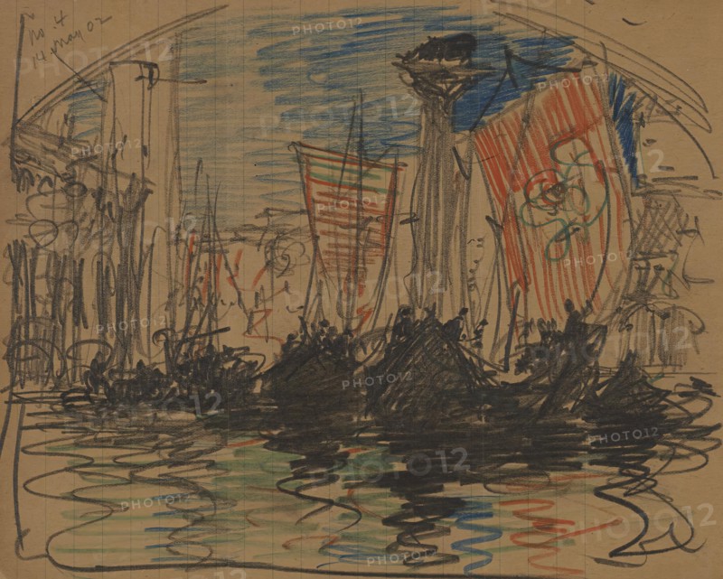 Scene of a Regatta, Venice, 1902. Creator: Francis Hopkinson Smith.