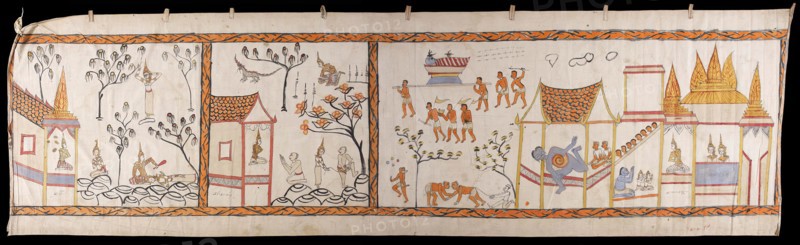 Narrative Scroll: Vessantara Jataka, 1st half 20th century. Creator: Unknown.