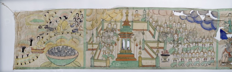 Narrative Scroll: Vessantara Jataka, 1st half 20th century. Creator: Unknown.