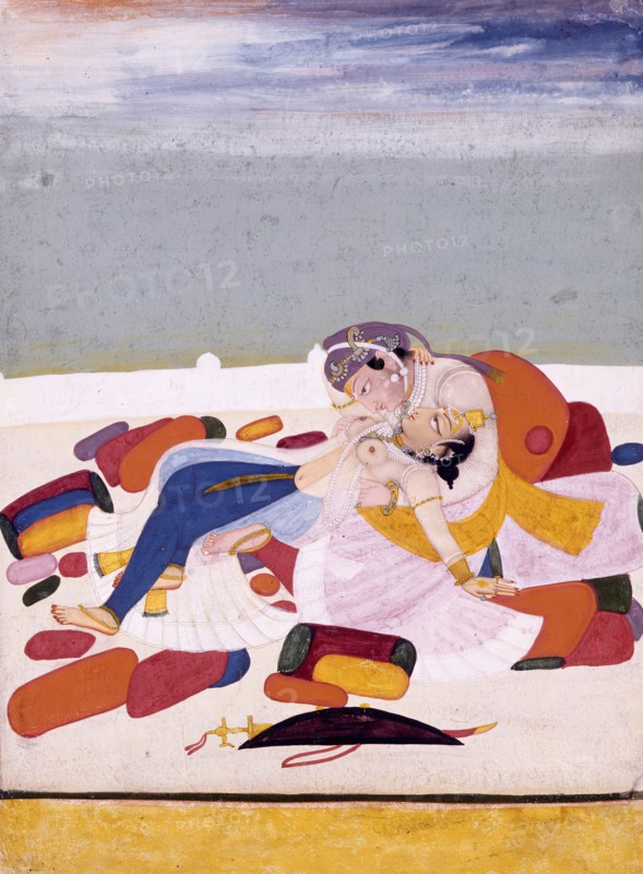Lovers on a Terrace, 1800-25. Creator: Chokha.