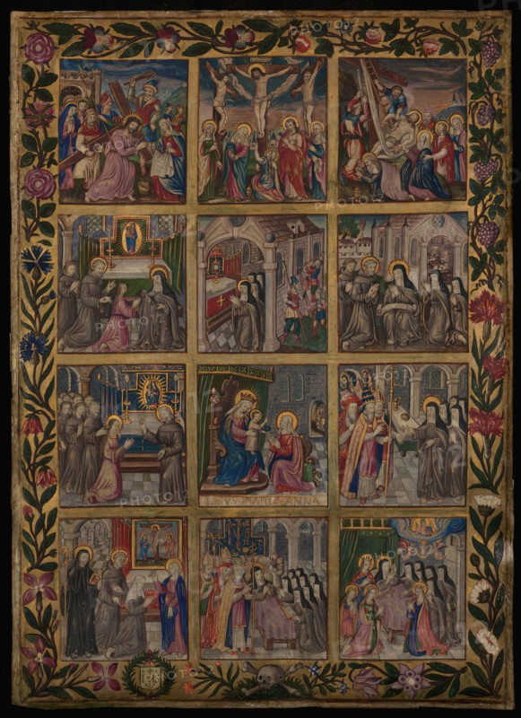 Illuminated Leaf with the Profession of Clarissan Nun, c1530-1550. Creator: Unknown.